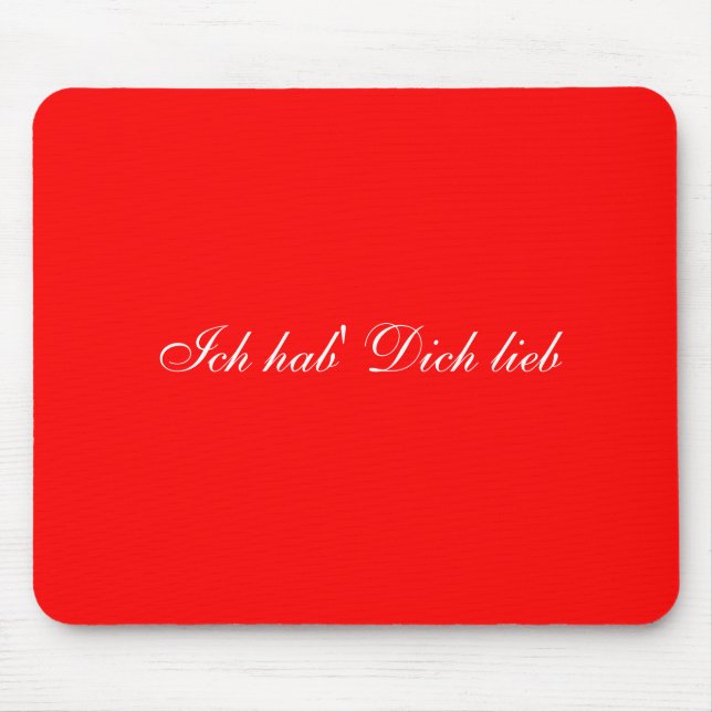 Ich hab' Dich lieb mousepad (german I kärlek you) Musmatta (Framsidan)