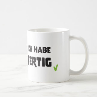 Ich habe fertig kaffemugg
