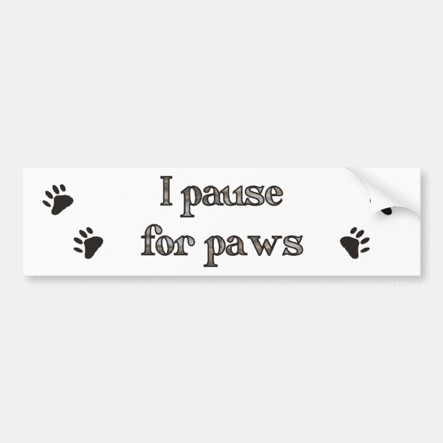 Ich halte für Pfoten I pause for paws Bildekal (Framsidan)