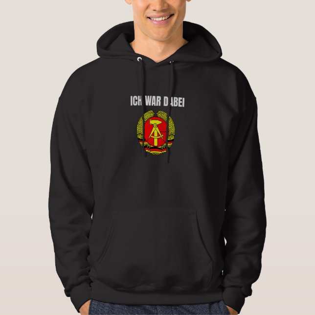 Ich Krig Dabei Ddr Ossi Flagga Ostalgie Mark Bunti Hoodie (Framsida)