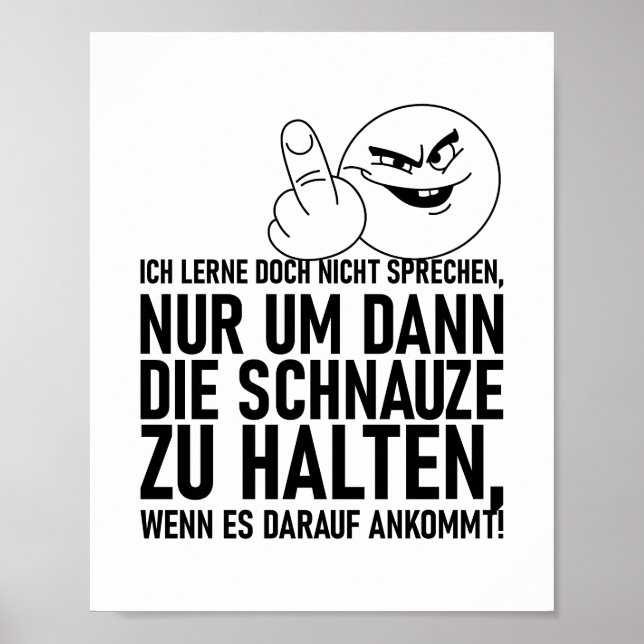 ICH LERNE DOCH NICHT SPRECHEN POSTER (Framsidan)