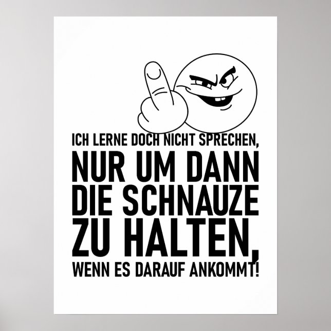ICH LERNE DOCH NICHT SPRECHEN POSTER (Framsidan)