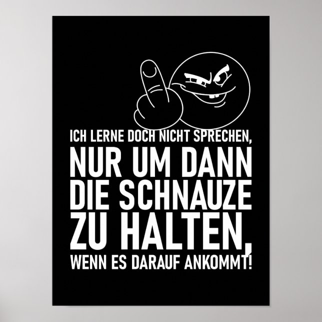 ICH LERNE DOCH NICHT SPRECHEN POSTER (Framsidan)