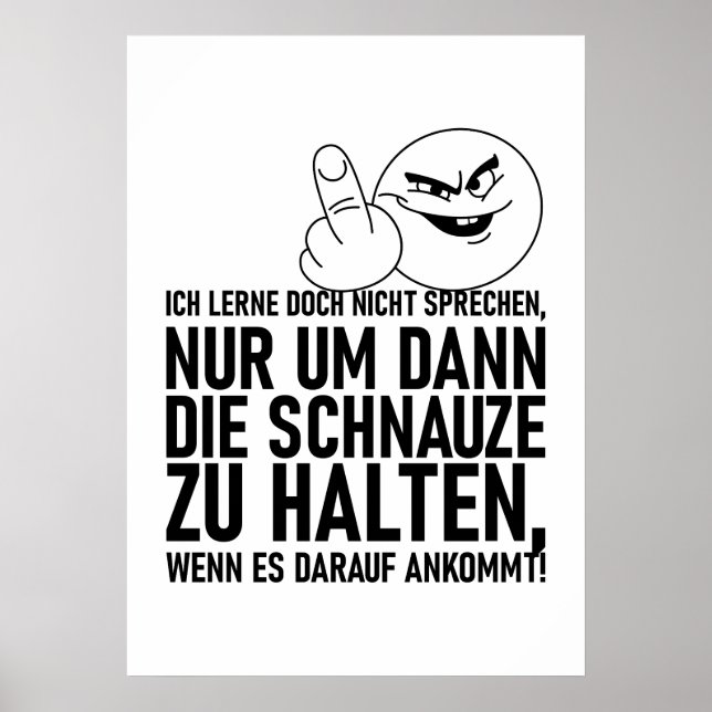 ICH LERNE DOCH NICHT SPRECHEN POSTER (Framsidan)