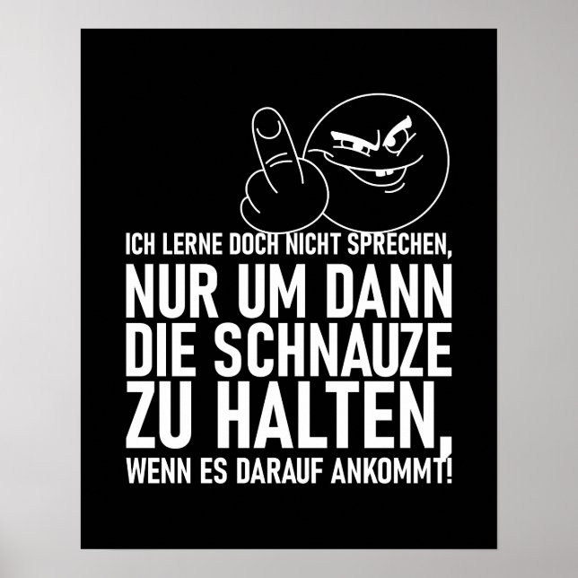 ICH LERNE DOCH NICHT SPRECHEN POSTER (Framsidan)