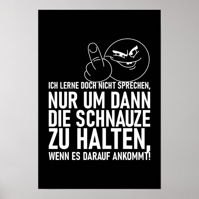ICH LERNE DOCH NICHT SPRECHEN POSTER (Framsidan)
