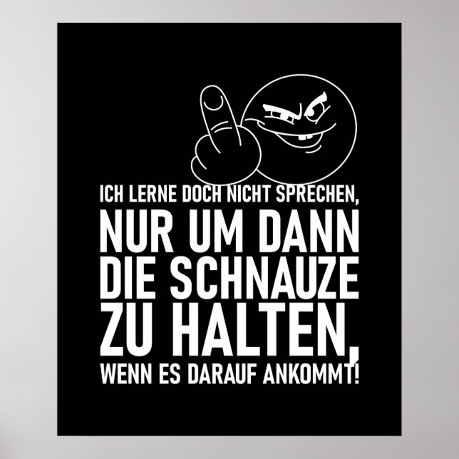 ICH LERNE DOCH NICHT SPRECHEN POSTER (Framsidan)