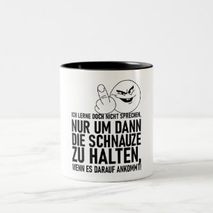 ICH LERNE DOCH NICHT SPRECHEN Två-Tonad MUGG