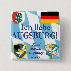 Ich liebe Augsburg! Jag älskar Augsburg! knäpp Knapp