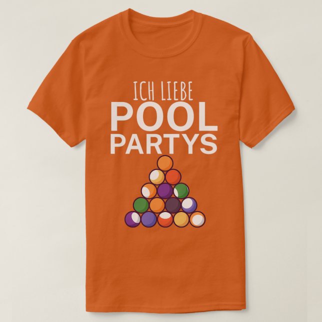 Ich liebe bassäng Partys Bassäng Billard Geschenk  T Shirt (Design framsida)