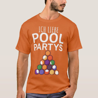 Ich liebe bassäng Partys Bassäng Billard Geschenk T Shirt