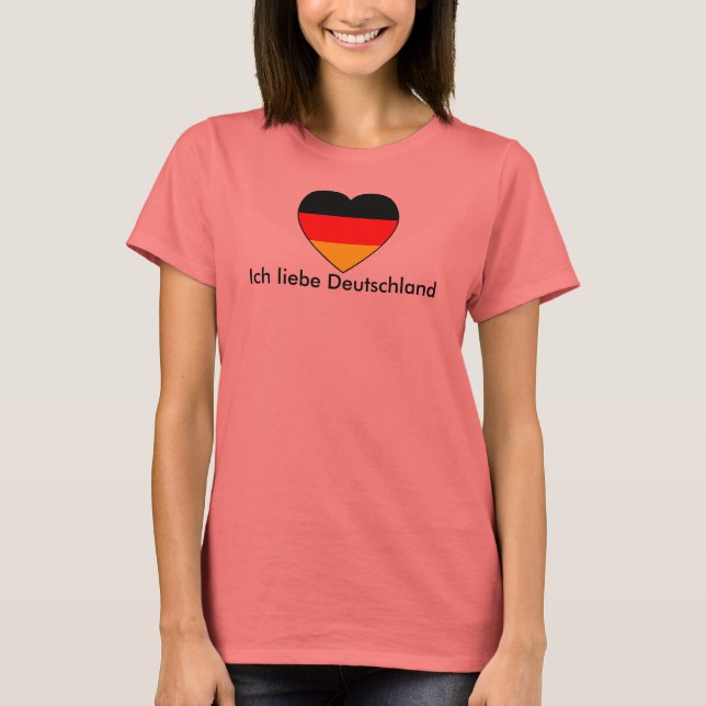 "Ich liebe Deutschland" Fussball Deutschland T-shirt (Framsida)