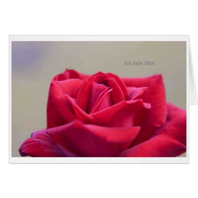 Ich liebe Dich Hälsningskort (Framsidan Horizontal)