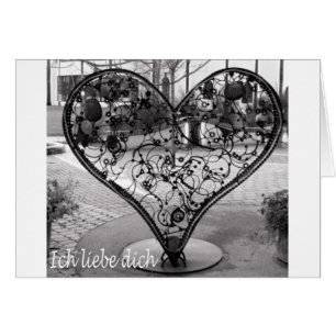 Ich liebe dich hälsningskort