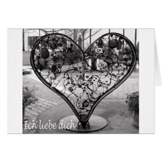 Ich liebe dich hälsningskort