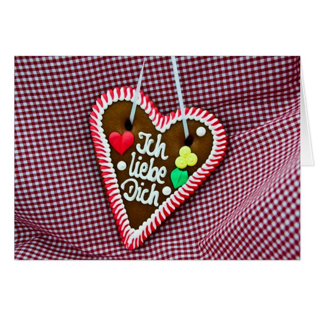 Ich liebe Dich Hälsningskort (Framsidan Horizontal)