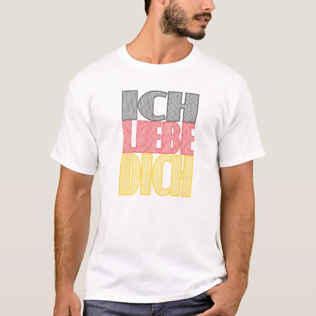 Ich Liebe Dich - jag älskar dig T-shirt (Framsida)