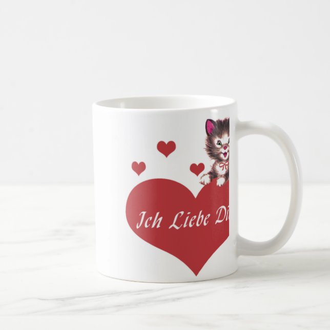 Ich Liebe Dich Kaffemugg (Höger)