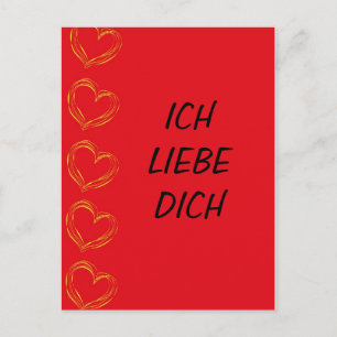 Ich Liebe Dich - Postkarte Vykort