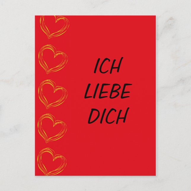 Ich Liebe Dich - Postkarte Vykort (Framsida)