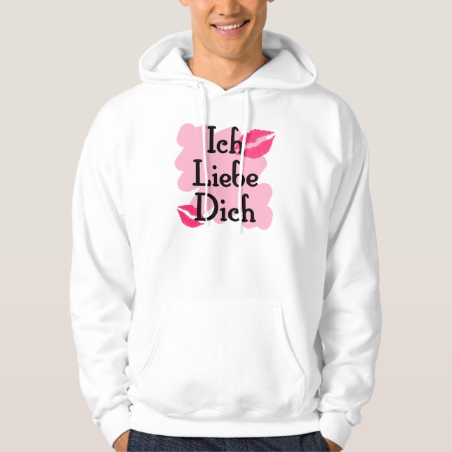 Ich Liebe Dich - tysk älskar jag dig Munkjacka (Framsida)