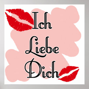 Ich Liebe Dich - tyska I kärlek du Poster