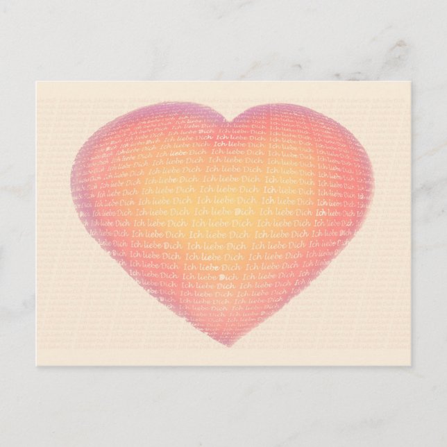 Ich liebe Dich Vykort (Framsida)