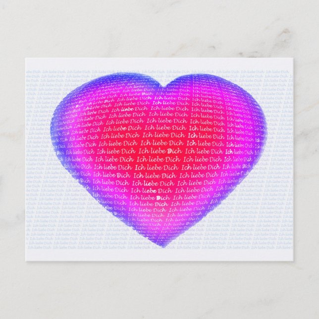 Ich liebe Dich Vykort (Framsida)