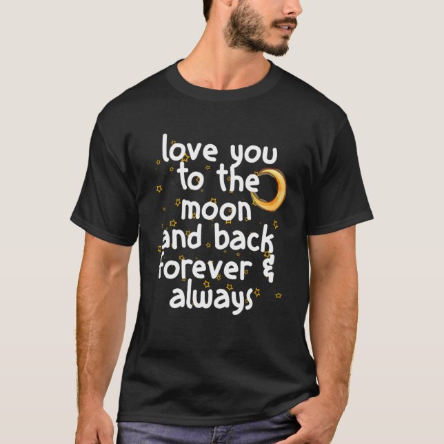 Ich liebe dich zum Mars und zurück Astronomie T Shirt (Framsida)