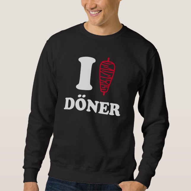 Ich Liebe Doner Lång Ärmad Tröja (Framsida)