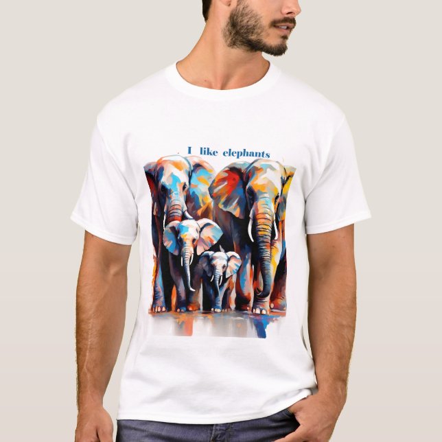 Ich liebe Elefanten T Shirt (Framsida)