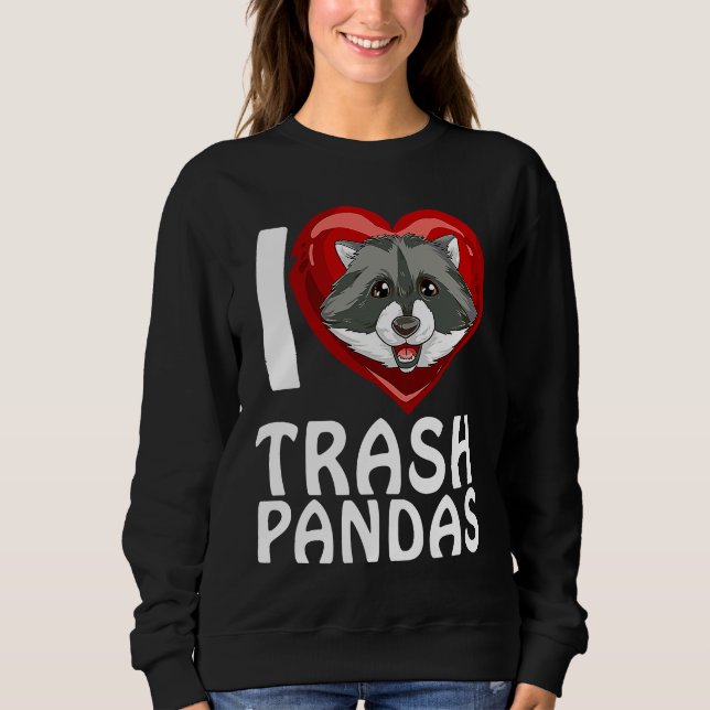 Ich liebe Garbage Pandas Raccoon T Shirt (Framsida)