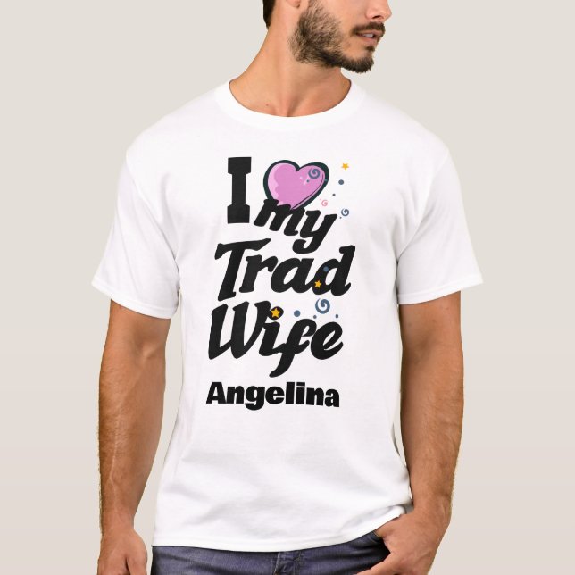 ich liebe meine Hausfrau Mutter Tradwife  T Shirt (Framsida)