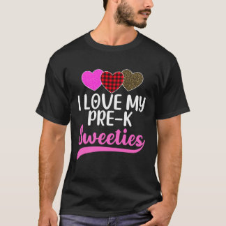 Ich liebe meine Pre K Sweeties Hearts Valentine T Shirt