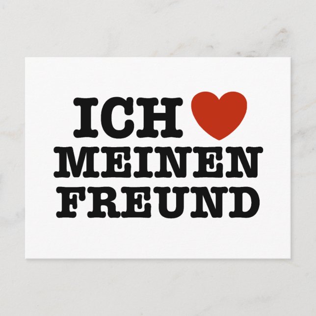Ich Liebe Meinen Freund Vykort (Framsida)