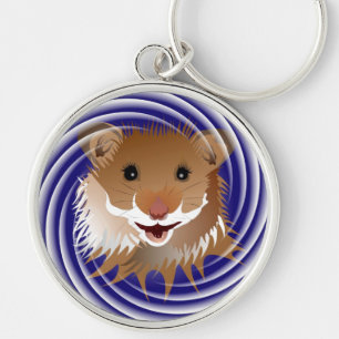 Ich liebe meinen kleinen Hamster Rund Silverfärgad Nyckelring
