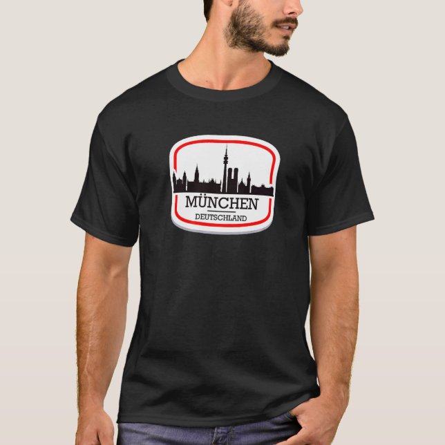Ich Liebe München Tee Coola München Skyline Graphi (Framsida)