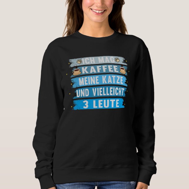 Ich Mag Kaffee Meine Katze Sayed Pet T Shirt (Framsida)