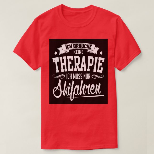 Ich muss nur skifahren t shirt (Design framsida)