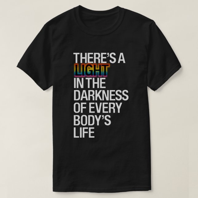 Ich sehe ein Licht - There's A Light T Shirt (Design framsida)