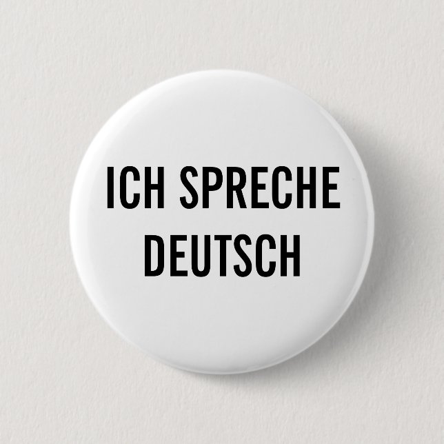 ICH SPRECHE DEUTSCH | I TACK GERMAN BUTTON KNAPP (Framsida)