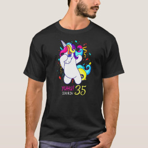 Ich Tunna 35 Einhorn Tupfen Cute 35e Dabbing Unico T Shirt