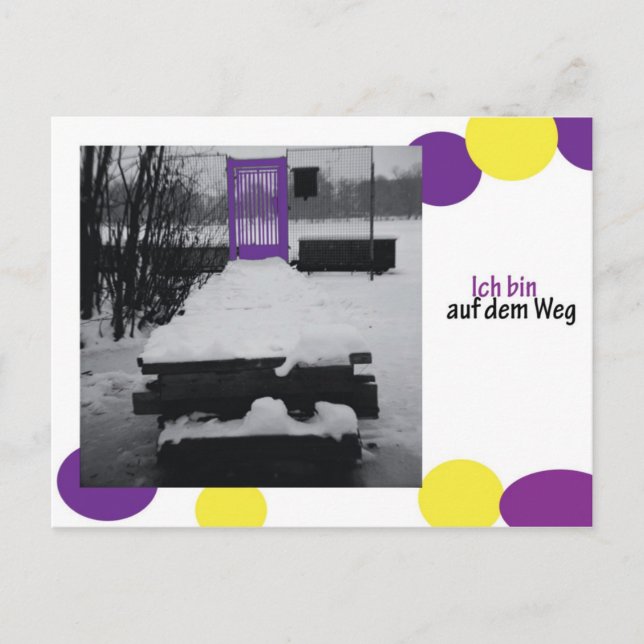 Ich tunna auf dem Weg Vykort (Framsida)