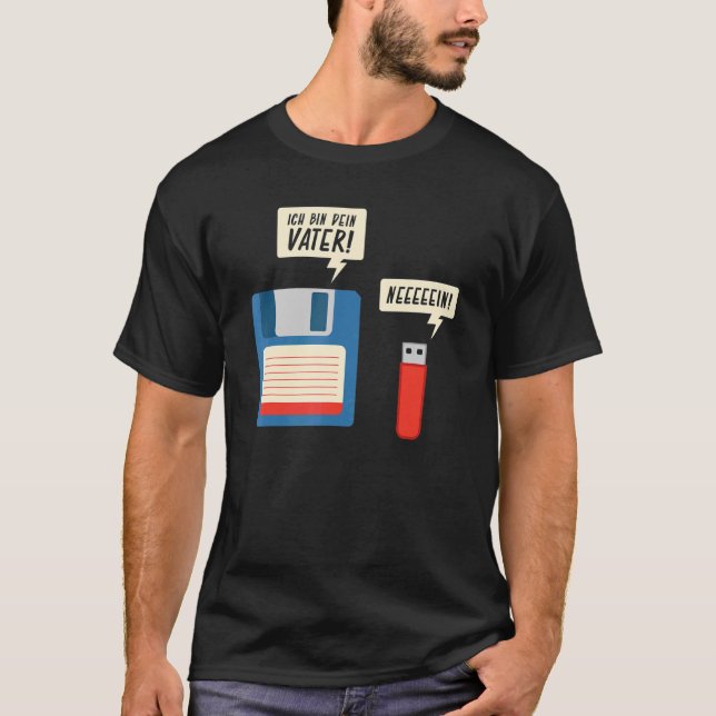 Ich Tunna Dein Vater Diskette USB Stick Next Gener T Shirt (Framsida)