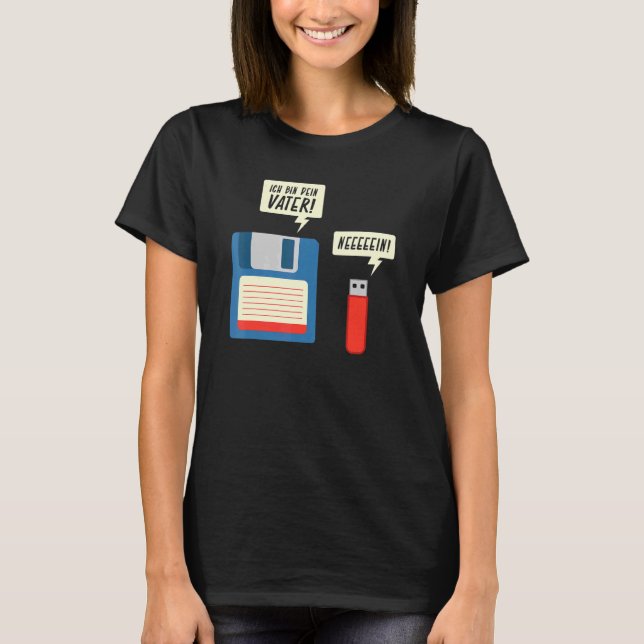 Ich Tunna Dein Vater Diskette USB Stick Next Gener T Shirt (Framsida)