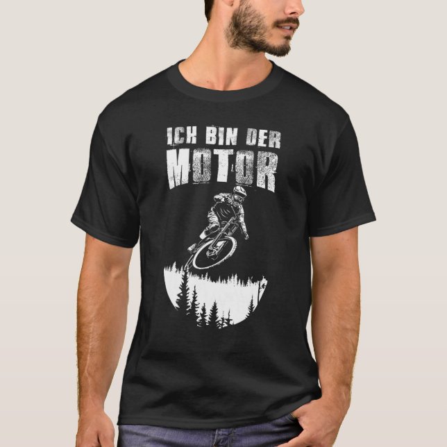 Ich Tunna Der Motor Mountain Bike Mtb Anti E Bike  T Shirt (Framsida)