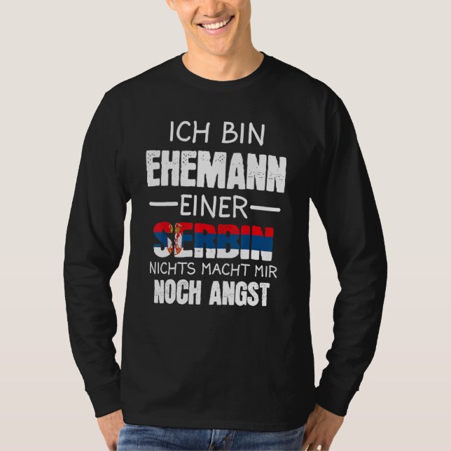 Ich Tunna Ehemann Einer Serbin Serbien Serbe T Shirt (Framsida)