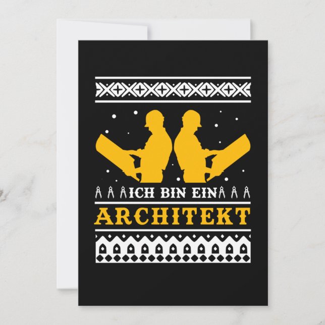Ich Tunna Ein Architekt Ugly jul Sweater Gift Inbjudningar (Framsida)