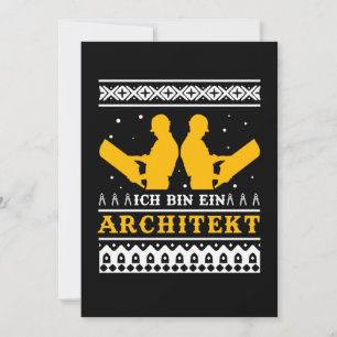 Ich Tunna Ein Architekt Ugly jul Sweater Gift Inbjudningar