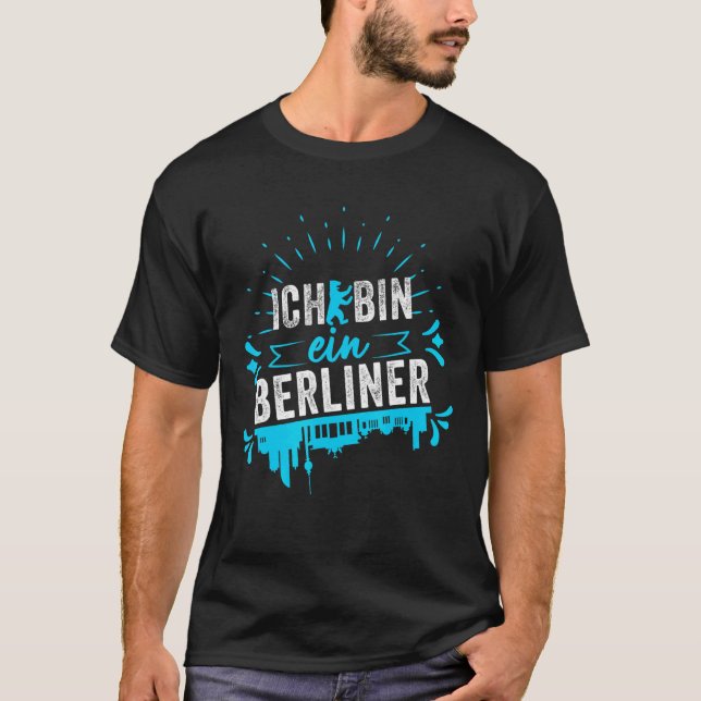 Ich Tunna Ein Berliner Sweet Berlin Sightsights    T Shirt (Framsida)